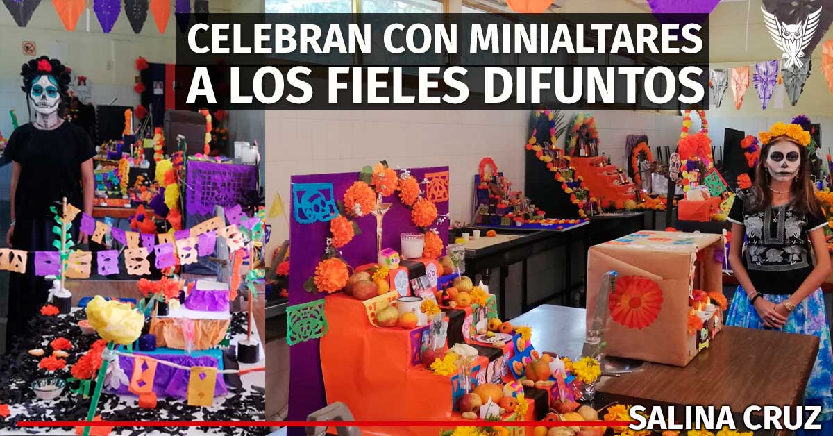 Celebran con mini altares a los fieles difuntos en Salina Cruz